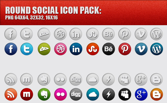 580x360 Freebies Round Social Media Icons Pack