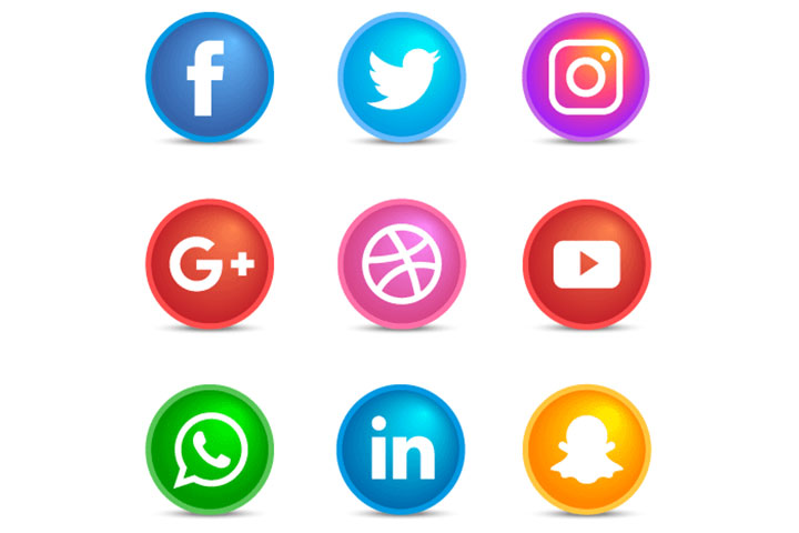 720x480 Round Social Media Icons Vectors Graphics Hunt