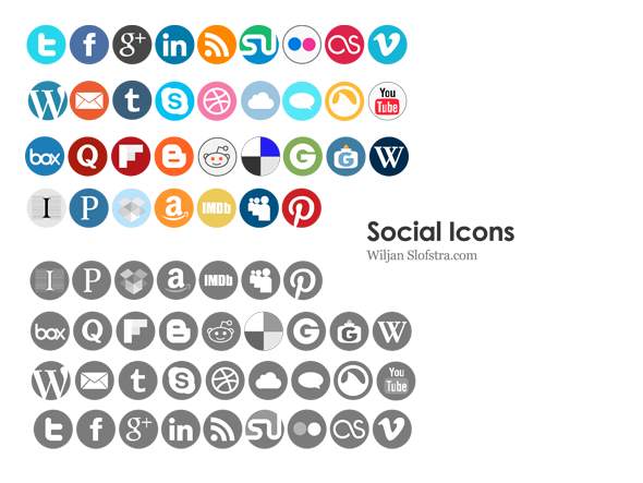 590x443 Rounded Social Icons