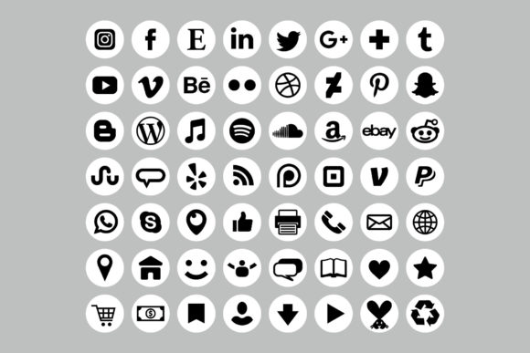 580x387 White Round Social Media Icons Graphic