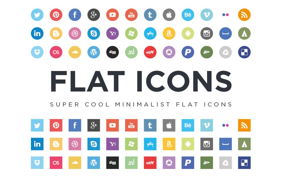 954x600 High Quality Free Social Media Icon Sets