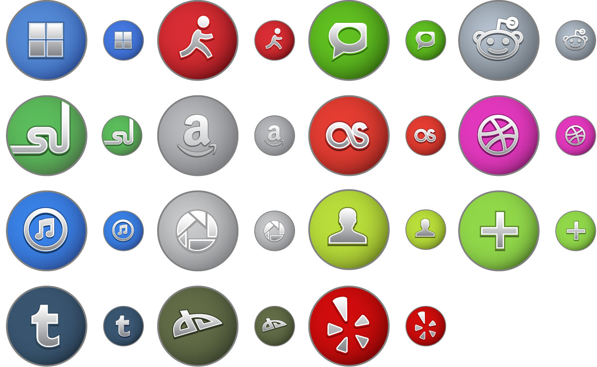 Colored Round Social Icons 1200x739 Colored Round Social Icons