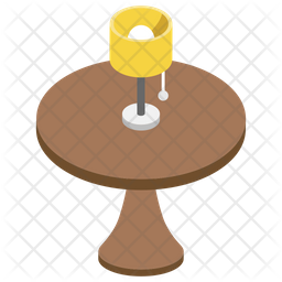 256x256 Round Table Icon Of Isometric Style