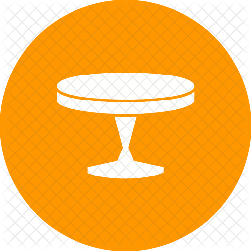 512x512 Round Table Icon Of Glyph Style
