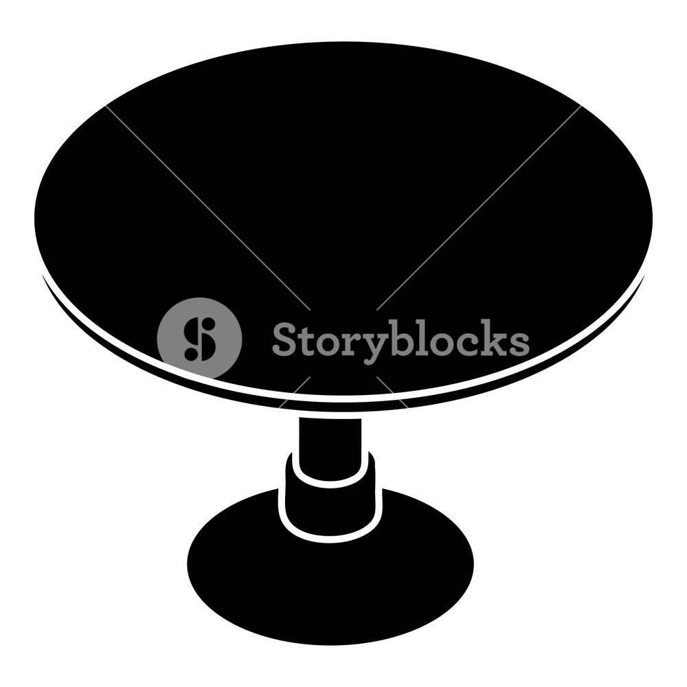 1000x1000 Round Table Icon Simple Illustration Of Round Table Vector Icon