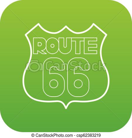 450x470 Route Shield Icon Green Vector Isolated On White Background
