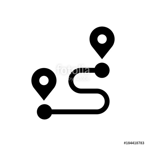 500x500 Route Icon Stock Image And Royalty Free Vector On Fotolia