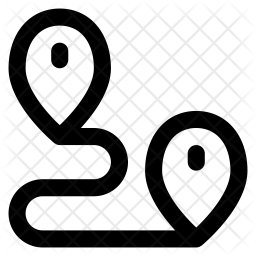256x256 Route Icon Of Line Style