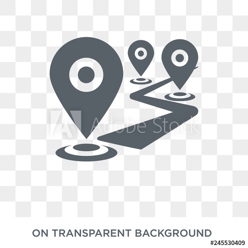 500x500 Route Icon Trendy Flat Vector Route Icon On Transparent