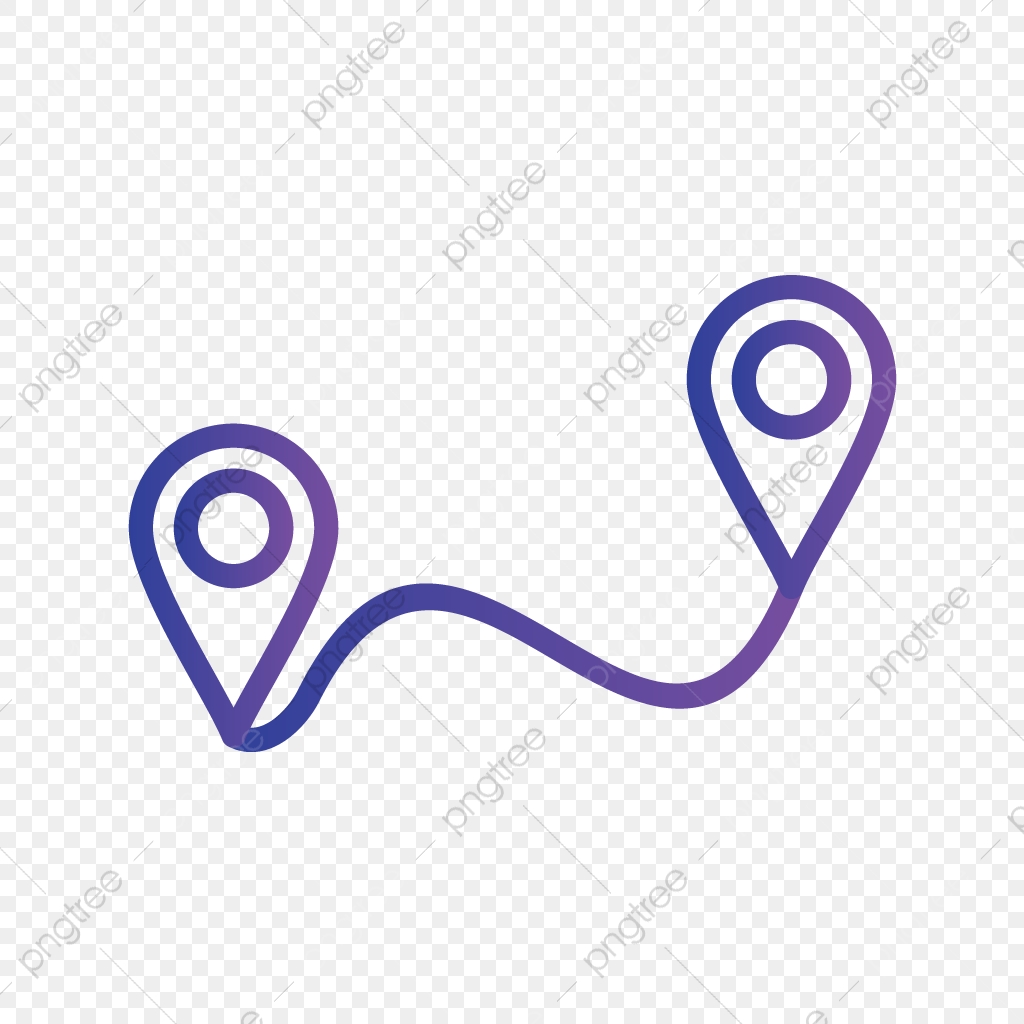 1024x1024 Vector Route Icon, Navigation Icon, Destination Icon, Path Icon