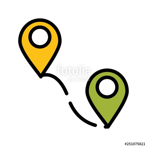 500x500 Vector Route Icon Stock Image And Royalty Free Vector