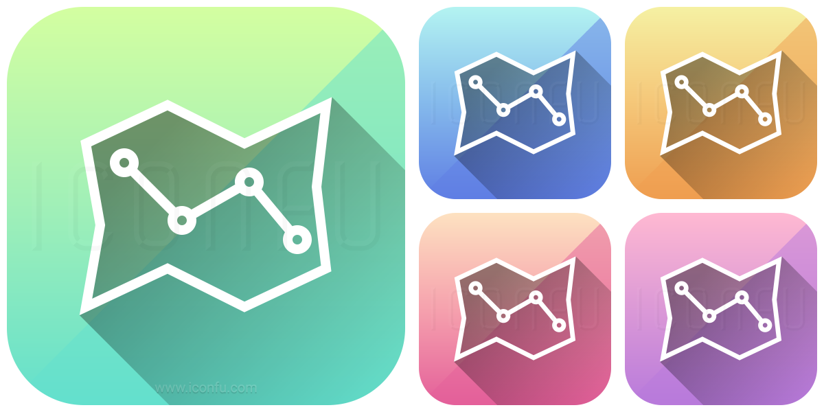 1200x600 Map Route Icon