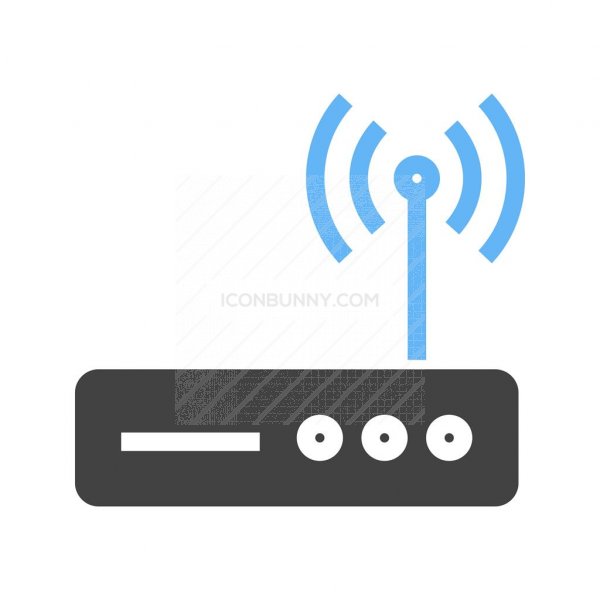600x600 Wifi Router Blue Black Icon