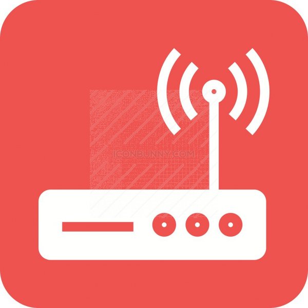 600x600 Wifi Router Flat Round Corner Icon
