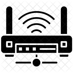 256x256 Wireless Router Icon Of Glyph Style