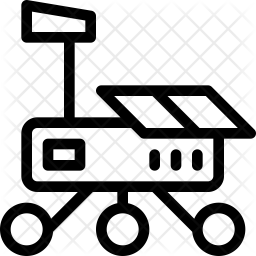 256x256 Mars Rover Icon Of Line Style