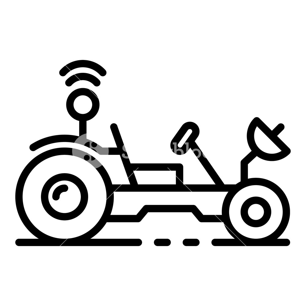 1000x1000 Moon Rover Icon Outline Moon Rover Vector Icon For Web Design
