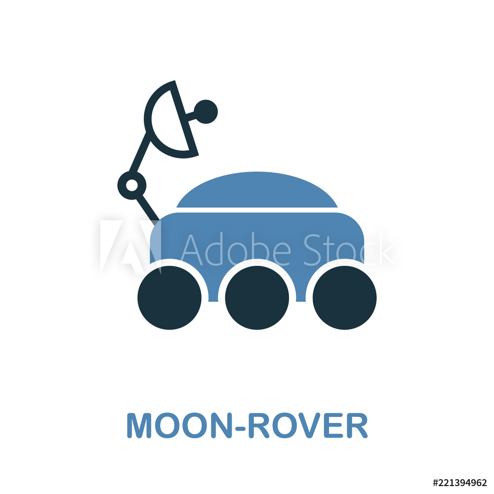 1000x1000 Photo Art Print Moon Rover Icon In Color Design Europosters