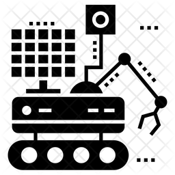 256x256 Robot Rover Icon Of Glyph Style