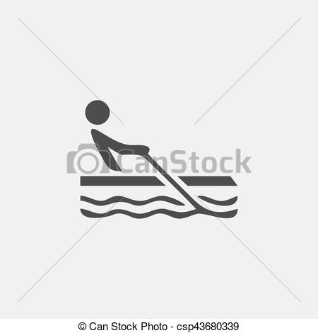 450x470 Rowing Icon In A Flat Design In Black Color Vector Illustration