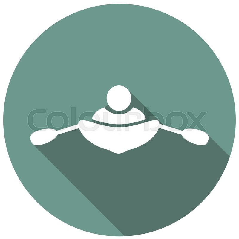 800x800 Rowing Icon On Long Shadow Stock Vector Colourbox