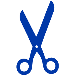 256x256 Royal Azure Blue Scissors Icon