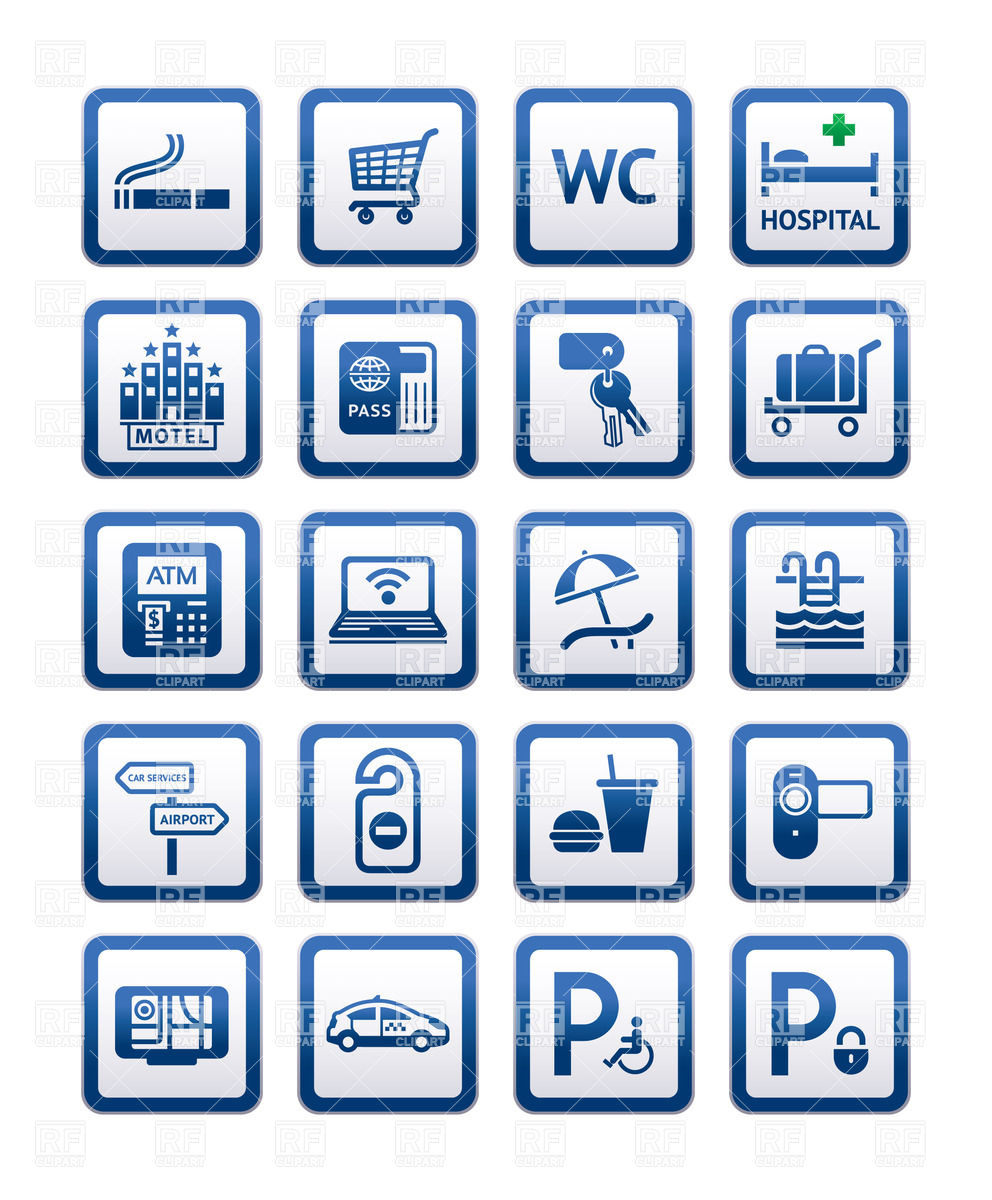 992x1200 Health Resort And Hotel Services Icon Set Vector Image Of Icons