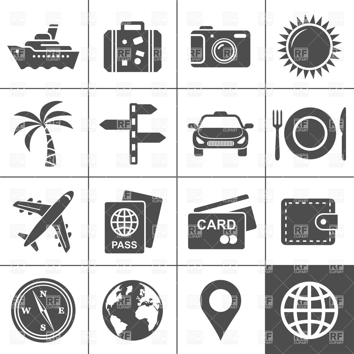 1200x1200 Travel And Tourism Icon Set, Travel, Download Royalty Free