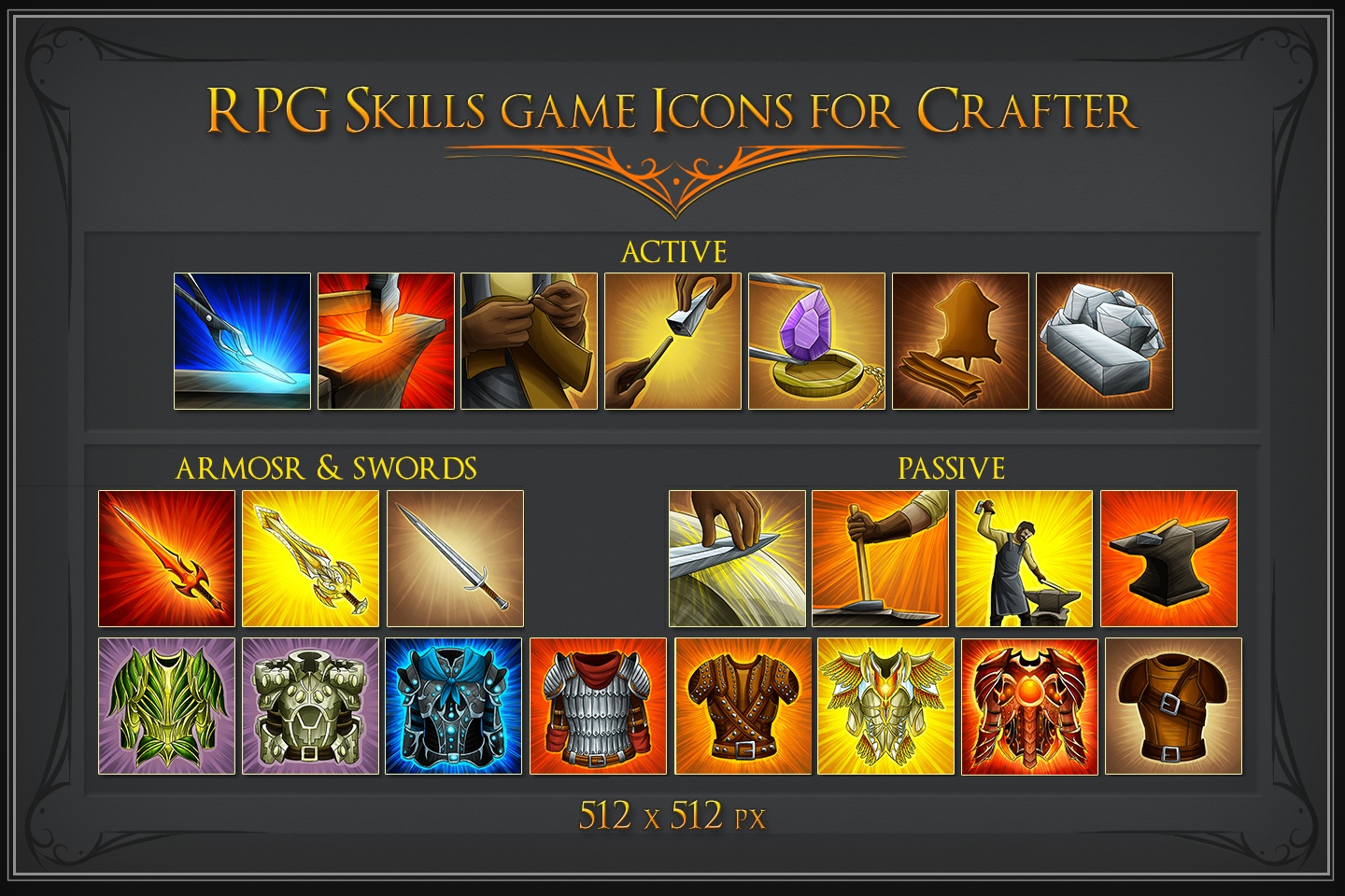 Free Rpg Skill Icons For Crafter, Blacksmith And Gnome 1440x960 Free Rpg Skill Icons For Crafter, Blacksmith And Gnome