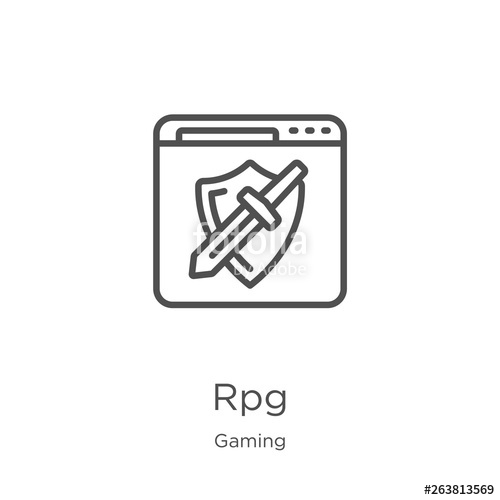 Rpg Icon Vector From Gaming Collection Thin Line Rpg Outline Icon 500x500 Rpg Icon Vector From Gaming Collection Thin Line Rpg Outline Icon