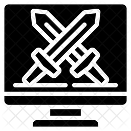 Computer Rpg Icon Of Glyph Style 256x256 Computer Rpg Icon Of Glyph Style
