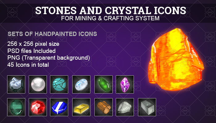 700x400 Rpg Mining And Crafting Icons Set Gamedev Market