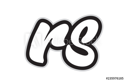 500x323 Rs Rs Black And White Alphabet Letter Logo Combination Icon Design