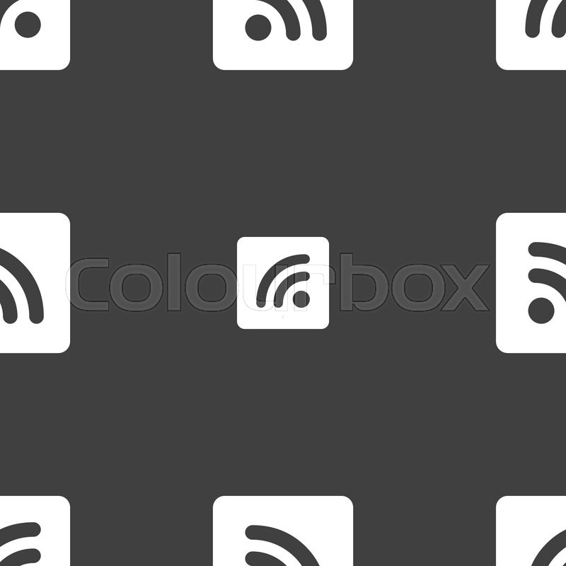 800x800 Rss Feed Icon Sign Seamless Pattern Stock Vector Colourbox