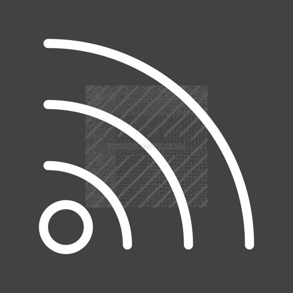 600x600 Rss Feed Line Inverted Icon