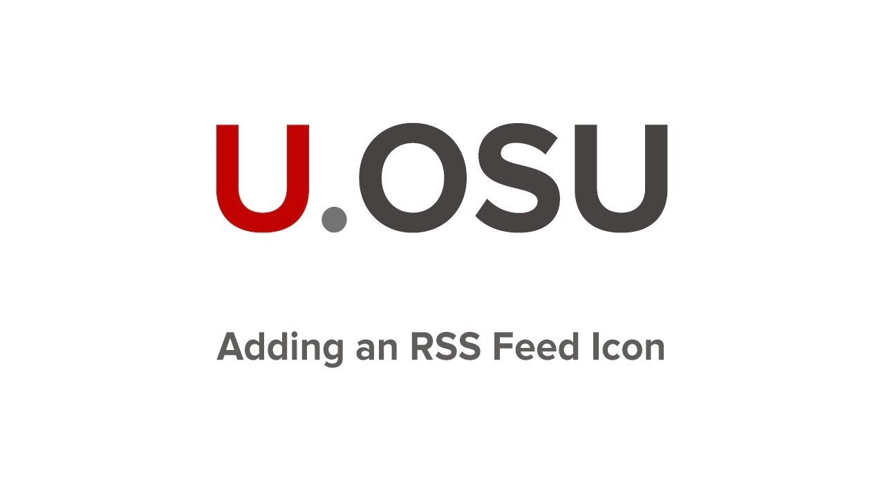 1280x720 Adding An Rss Feed Icon