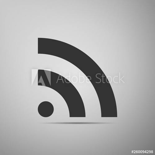 500x500 Rss Icon Isolated On Grey Background Radio Signal Rss Feed