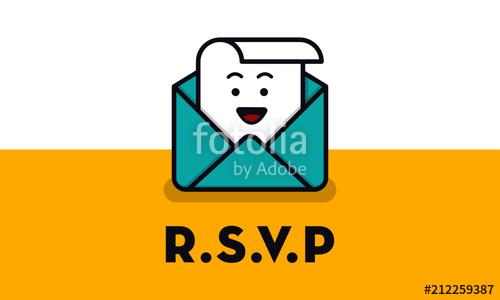 500x300 Rsvp Concept Vector Illustration Of Rsvp Icon Character Stock