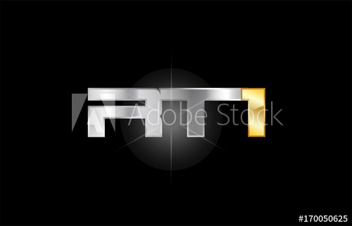 500x321 Rt R T Silver Gold Letter Number Logo Icon Design