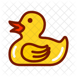 256x256 Rubber Duck Icon Of Colored Outline Style