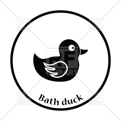 400x400 Thin Circle Design Of Bath Duck Icon Vector Image Of Icons