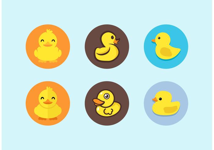 700x490 Cute Rubber Duck Icons Set