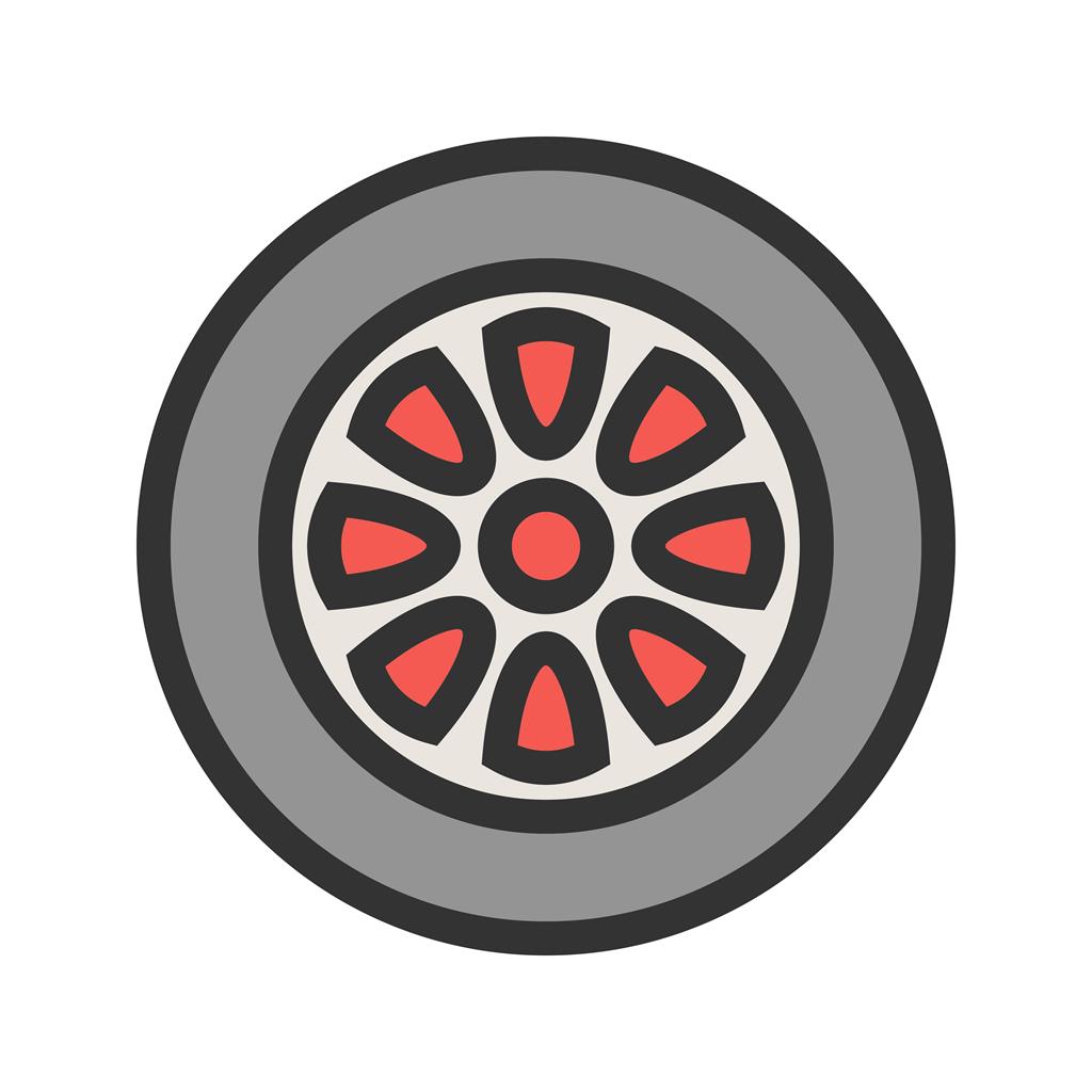 1024x1024 Rubber Tires Line Filled Icon