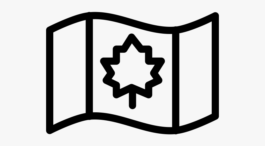 920x507 Canadian Flag Rubber Stamp