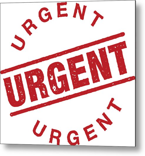 493x531 Red Rubber Stamp Icon On Transparent Background Metal Print