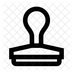 256x256 Rubber Stamp Icon Of Line Style