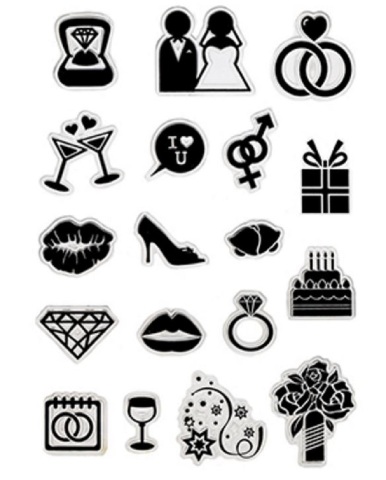 386x480 Forever In Time Clear Cling Rubber Stamp Wedding Icons Marriage