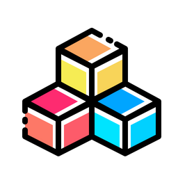 256x256 Three, Box, Boxes, Cube, Cubic, Rubik, Design, Inspiration Icon
