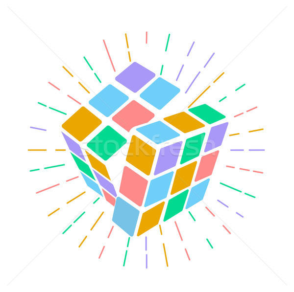 600x597 Cube Rubik Icon Vector Illustration Olena Siedykh