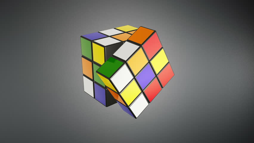 852x480 Rubik Cube Icon Stock Video Footage
